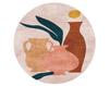 Nordic Style Bedroom Decor Round Carpet Abstract Carpets for Living Room Washable bedside Soft Floor Mat Cloakroom Anti-slip Rug