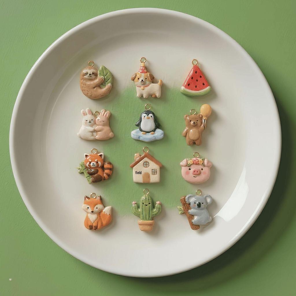 Stainless Steel Animal Fruit Series Pendants with Vacuum Electroplating