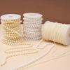 1/2pcs Circular String Plastic Pearl Chain Connecting Beads DIY Decor Handmade Sewing Accessories for Indoor Wedding Party XJM