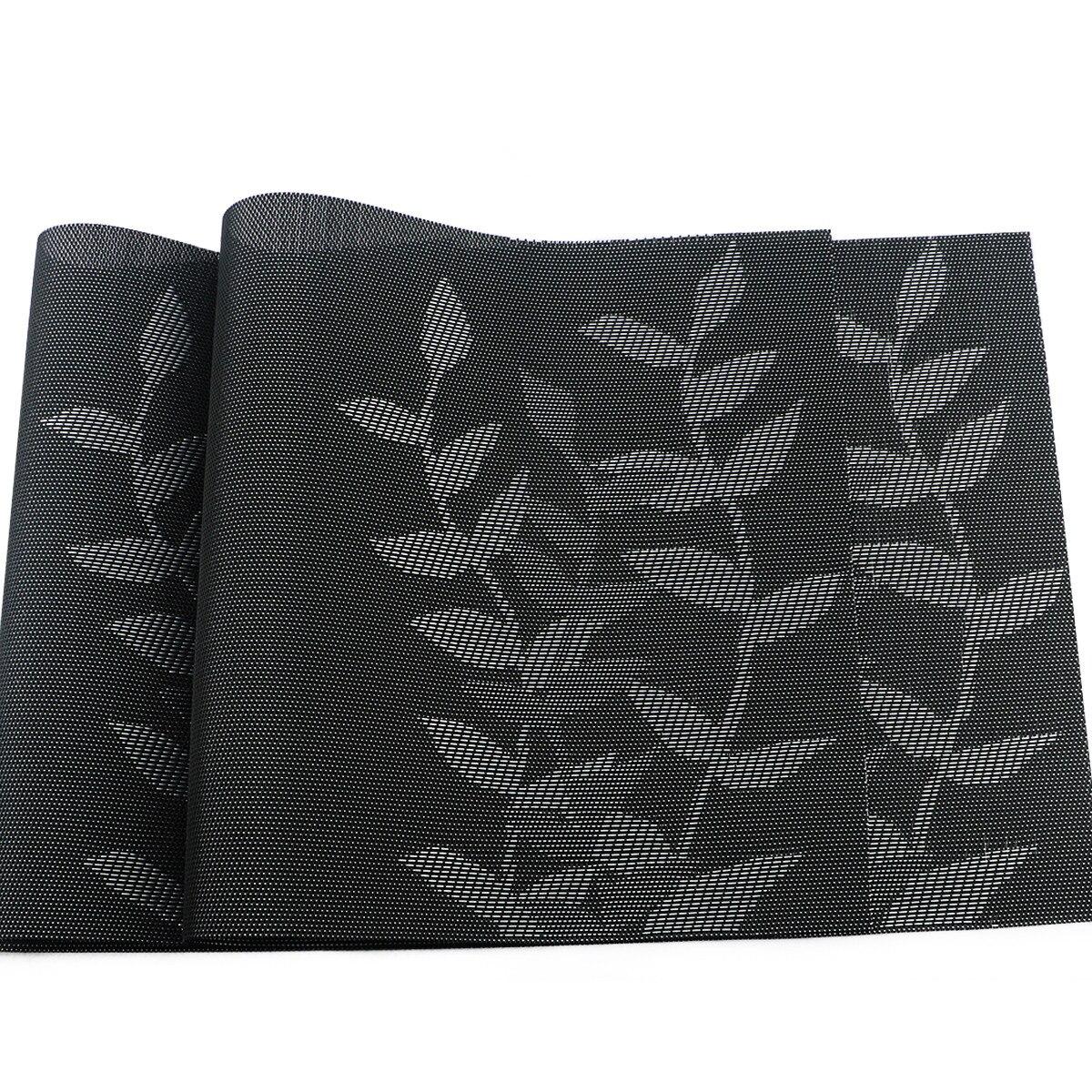 6 шт. ПВХ коврики для стола Нескользящие водонепроницаемые салфетки лист цветок дерево — фото 3