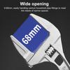 Adjustable Wrench Precision Scale Markings Extra-Wide 68mm Mouth Opening Compact Size Short Handle Wrench Home Repair Tool