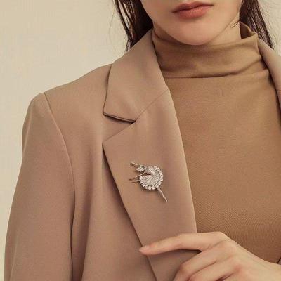 Elegant Ballet Dancer Brooch - Exquisite Fashion Corsage Pin for Dress or Suit