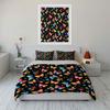Butterflies and Floral Pattern Bedding Duvet Cover Set  (1*Duvet Cover 2*Pillowcases, without duvet insert)