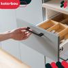 Kotarbau® Kitchen Furniture Handle Classic Modern Oblong Long Matte Black 190 Mm Spacing 160 Mm Set Of 2