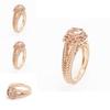Elegant Rose Gold Square Ring For Birthday Anniversary Engagement And Wedding Celebrations