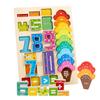 Wooden Ice Cream Number Matching Puzzle For Toddler Learning And Early Education