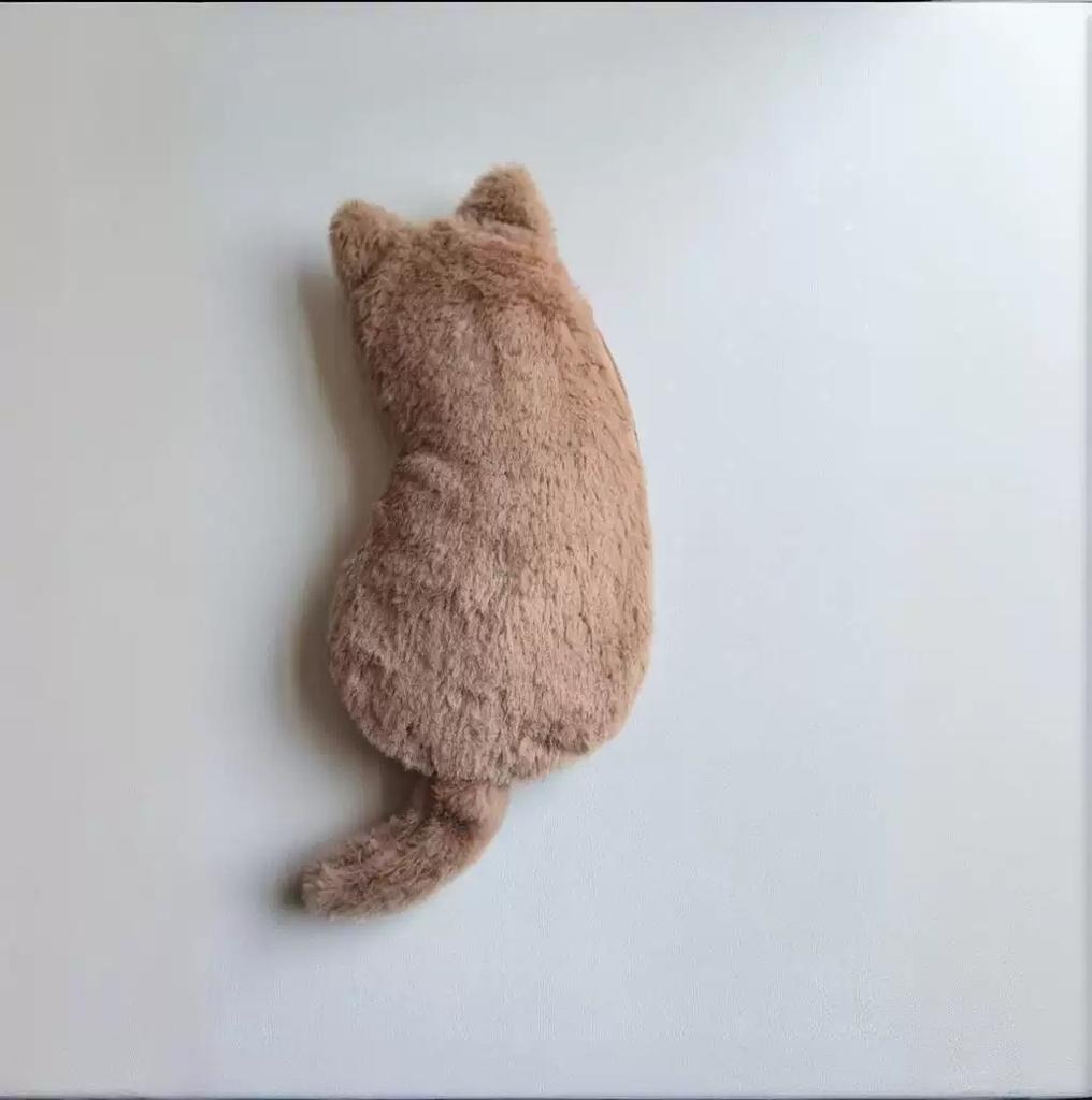 Cute Plush Cat Pencil Case with Fluffy Ears & Big Eyes - Large Capacity Supply for & s, Durable Kitten-Themed Pencil Holder