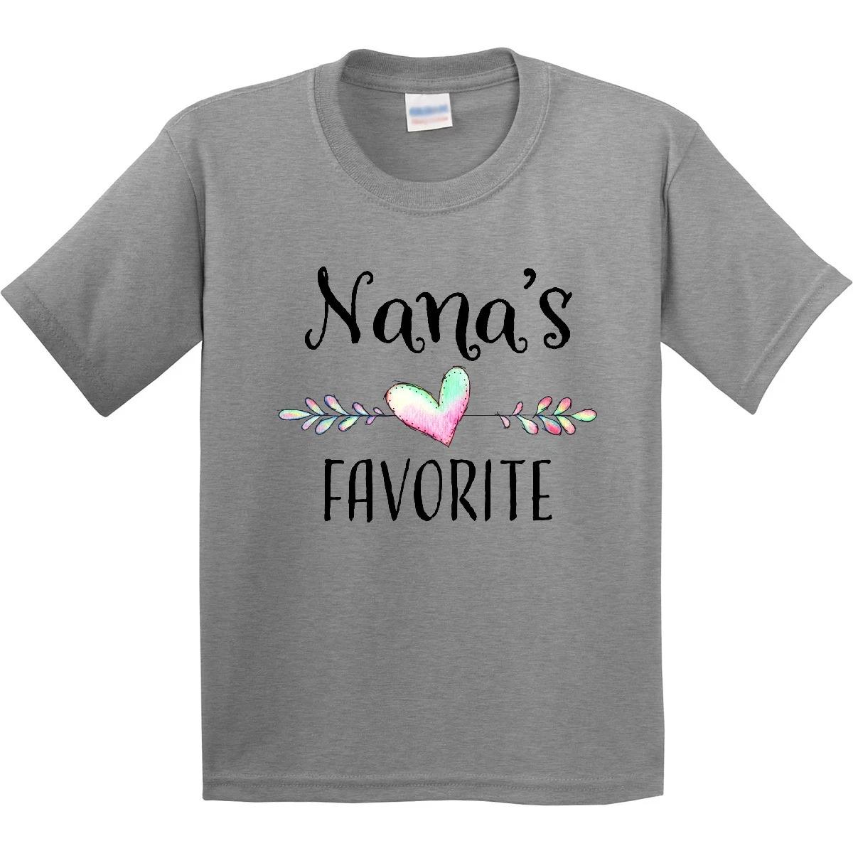 Inktastic Nana s Favorite- Heart Grandchild Youth T-Shirt Family Nana Grandma 160