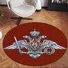 Russian Double Headed Eagle (14) Round Office Rug Decorative Floor Rug for Office Bedroom Living Room and Home Space