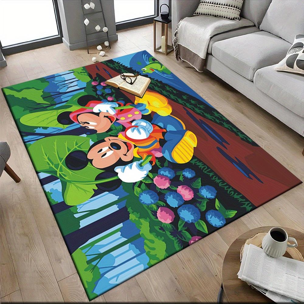 1pc Mickey-Mouse-and-Minnie-(28)_01 Carpet Area Rug, Bedroom, and Playroom - Durable, Stain-Resistant, and Easy To Clean, Living Room, Laund