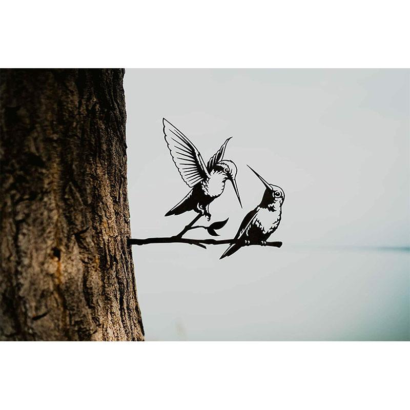 

Hummingbird Couple Decoration | Garden Art | Backyard Art | Tree Art
