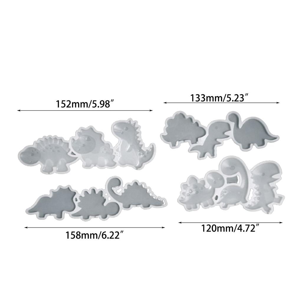 3-Link Dinosaur Sugar Chocolate Cake Fondant Mold Diy Baking Manual Biscuits Mold Food Grade Silicone Fondant Mould
