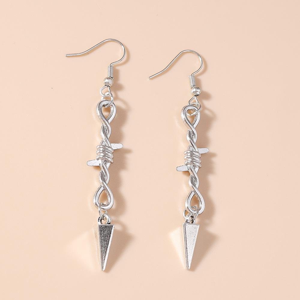 Fashion Alloy Rivet Drop Earrings for Women Men Metal Punk Dangle Earrings Hip Hop Jewelry Gifts