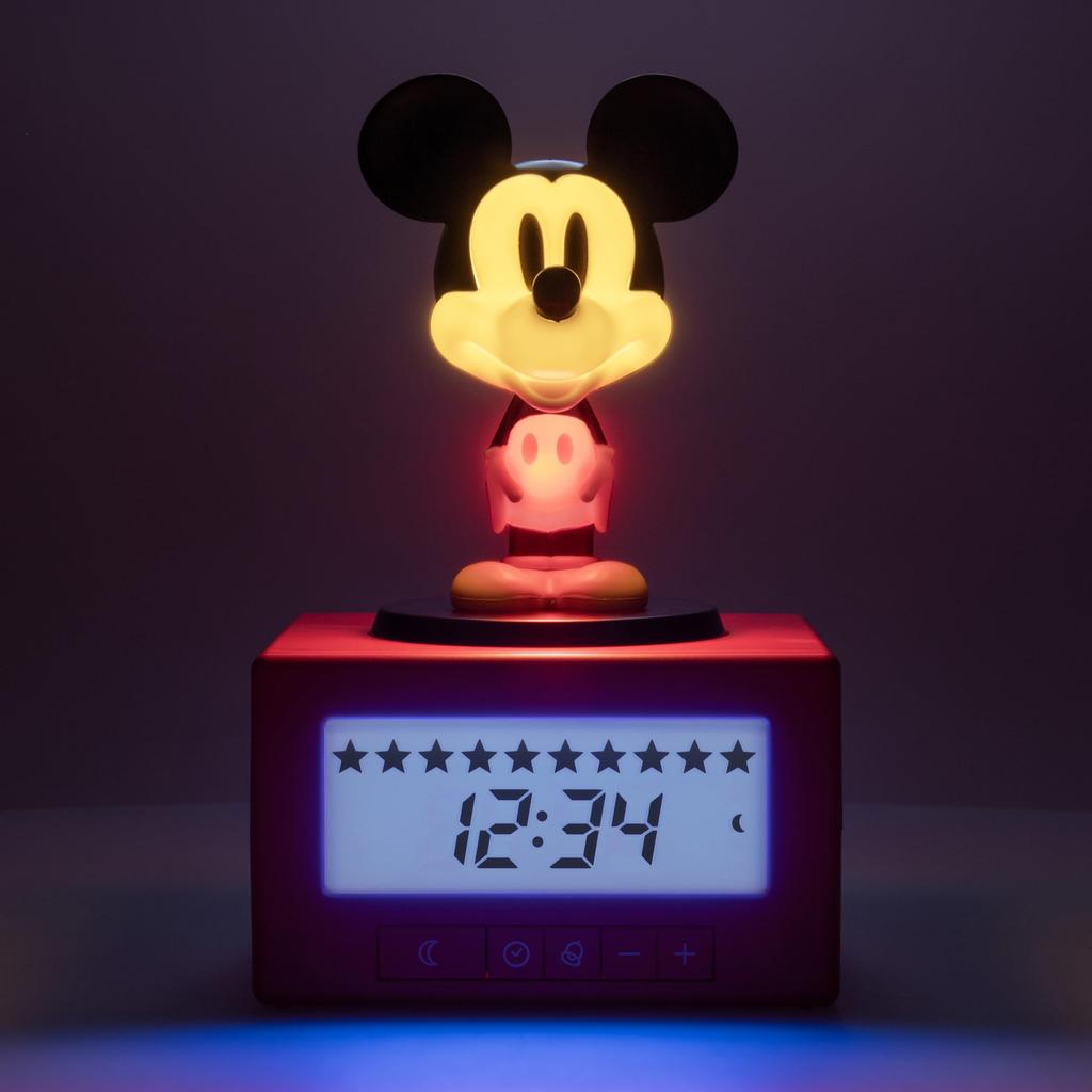 Paladone Disney Mickey Mouse Sleep Training Alarm Clock Officially Licensed Gift Kids Projection Bedroom Night Light -