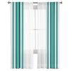 Türkisfarbene Streifen Tüll Fenstervorhang Transparent Volants Vorhänge Für Wohnzimmer Heimdekoration Drapierungspanel