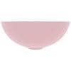Ceramic Washbasin Matte Pink Round