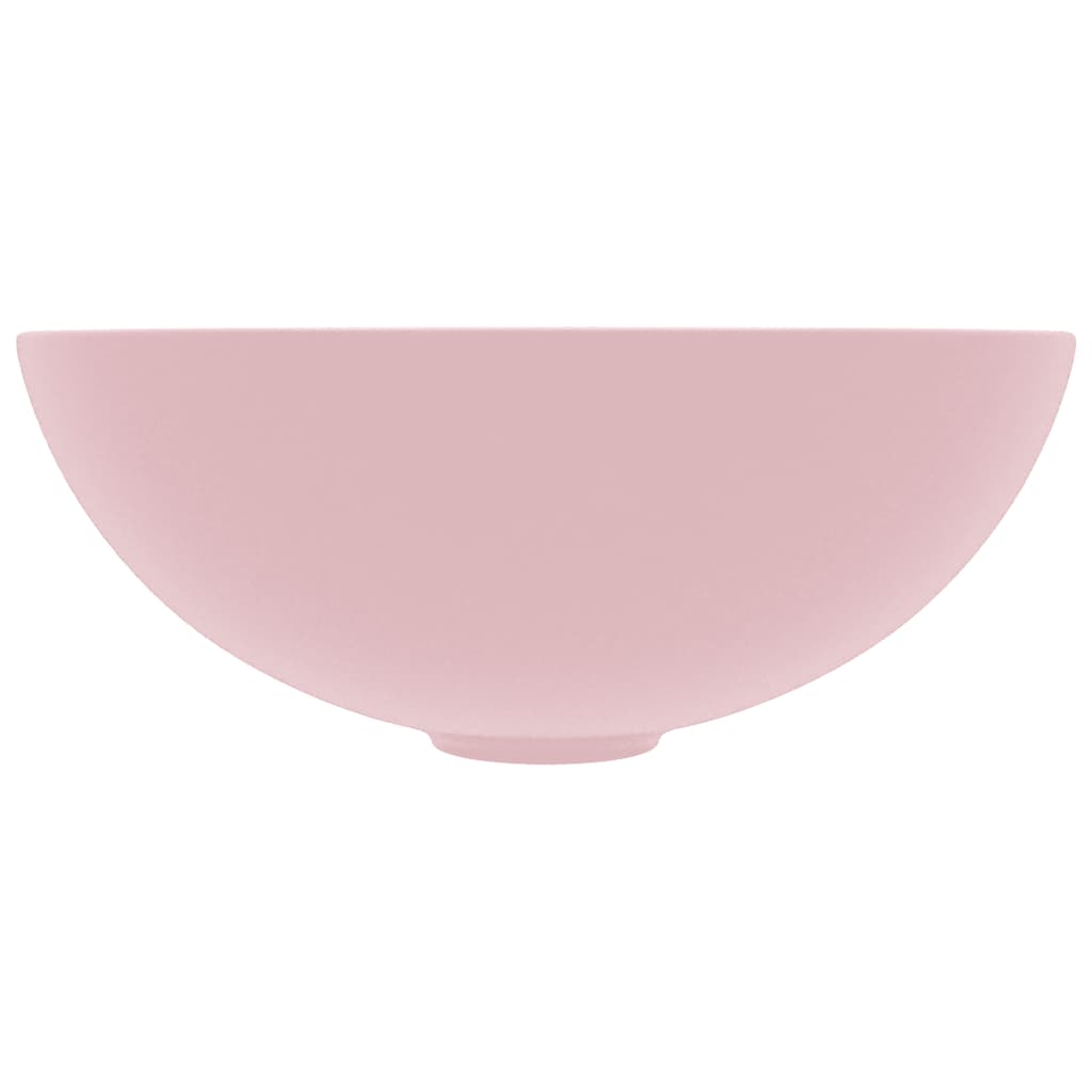 Ceramic Washbasin Matte Pink Round