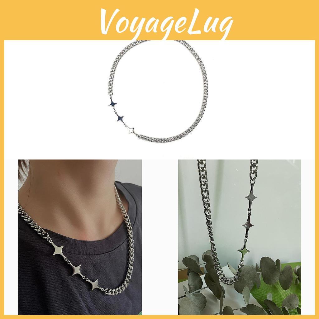 Geometrische Street Style Kette für Männer und Frauen mit Edelstahl-Finish