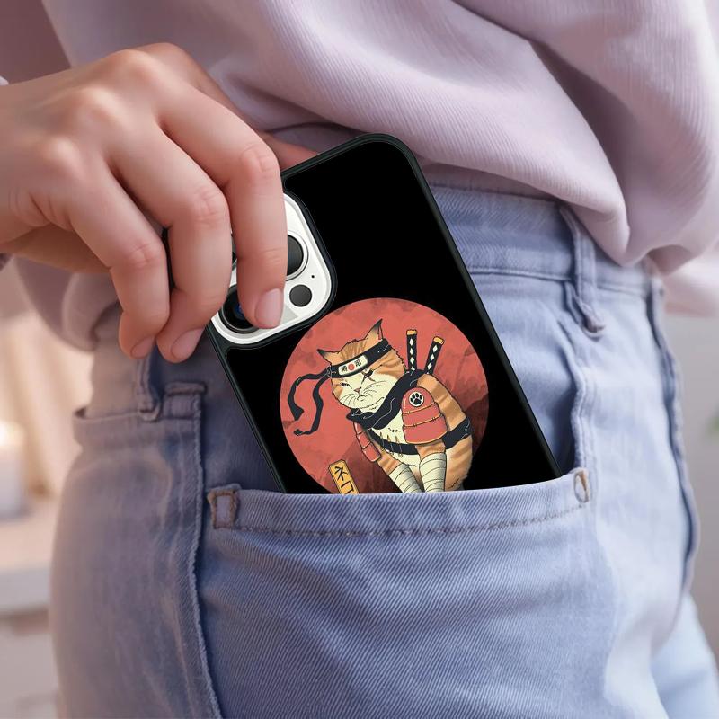 Japanese Style Ukiyo-e Cat Art Phone Case For iPhone 17 Air 15 16e 14 13 Pro Max Coque 12 11 Pro Max PLUS Cover