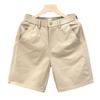 Men's Summer Trendy Straight-Leg White Casual Shorts - Breathable and Stylish