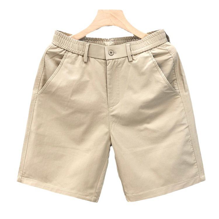 Men's Summer Trendy Straight-Leg White Casual Shorts - Breathable and Stylish