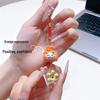 Golden Lucky Cat Keychain & Phone Lanyard - Cute Cartoon Bell Charm for Women's Accessories