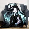1pc Addams Family Wednesday1 Blanket, Gift, for Men and Women, Soft Blanket, Good for Sofa Bed Couch Travel, Lightweight Flannel Blanket