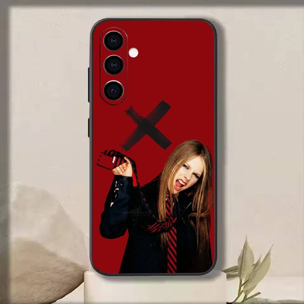 A-A-Avril   Phone Case Black Silicone Soft For Samsung Galaxy A73,A72,A71,A70,A53,A52,A51