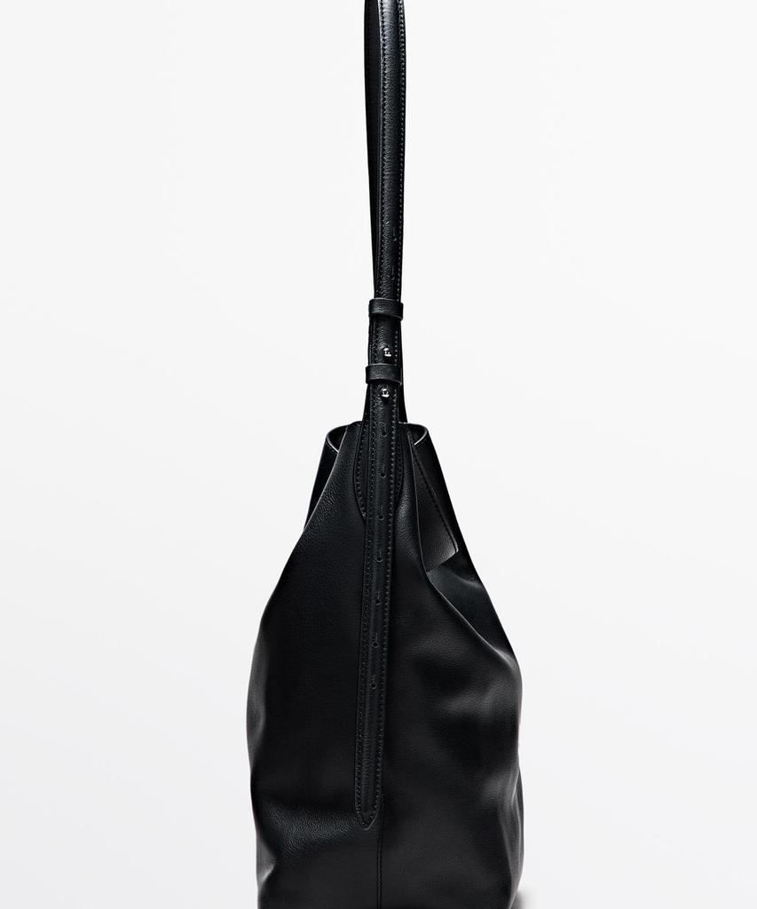 Massimo Dutti Napa Leather Bucket Bag