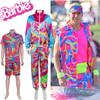 New Cross-border Movie Barbie Cos Costume For Barbie Ken Punk Style Jacket Moisture-wicking Fabric