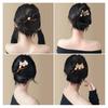 Hairpin Faux Pearls Cat Puppy Shape Hair Claw Back Head Hair Clip Acrylic Hair Styling Tool
