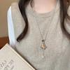 Cartoon Trojan horse pendant necklace women's 2025 new autumn and winter long sweater chain retro natal year good luck accessories