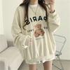 Women's Crew Neck Long Sleeve Sweatshirt Oversized Bear Letter Print Loose Casual Pullover For Spring Autumn Winter