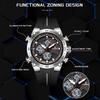 FOXBOX Fashion Big Dial  Men Watch LED Display Sports Waterproof  Men's Quartz Watch