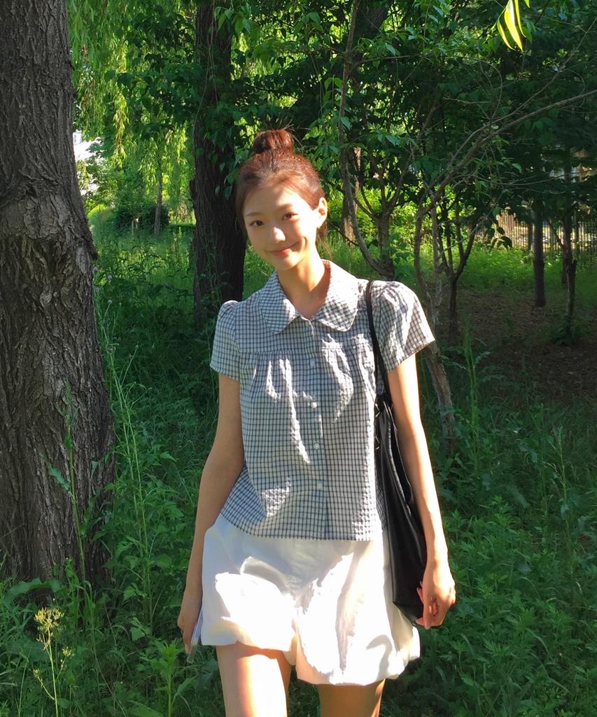MIXXO Shirt Red Check Short Sleeve Shirt