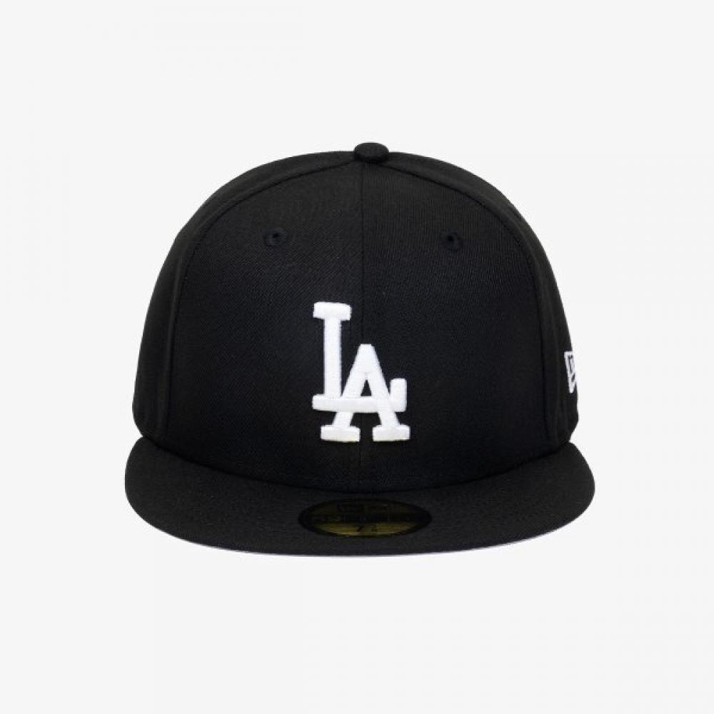 New Era Mlb La Dodgers Základní Fitted Čepice Černá Bílá 11591149
