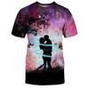 Summer New Love 3D Printed Men's and Women's Short Sleeves Loose and Slim Half Sleeve Shirt