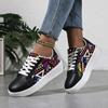 TUINANLE Women's Leisure Sneakers Black Flat Comfortable Lightweight Shoes for Walking Outdoor