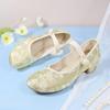 2022 Frühling/Sommer Damen Bestickte Mittelhoch Absatz Hanfu Qipao Schuhe