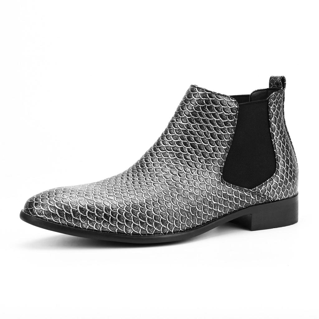 Men's Square Toe Chelsea Ankle Boots - Versatile Fashion Short Boots