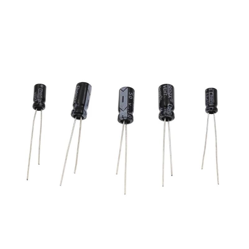 Zestaw 200 szt. kondensatorów radialnych 15 wartości 10V 16V 25V 50V 0,1uF-220uF Zestaw asortymentowy kondensatorów elektrolitycznych 0,22uf 2,2uf 100uf