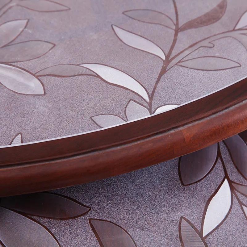 Round Tablecloth Transparent Soft PVC Waterproof Oilprpoof Living Room Dining Tables Kitchen Desk Protector Home Decor 1.0mm