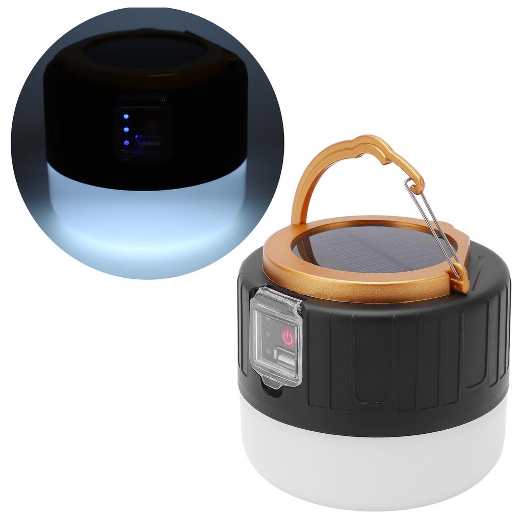 LED Camping Lantern Multifunction Solar Powered Outdoor Tent Lamp for Camping Night Market Stall Emergency