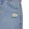 KIRSH Damaged Wash Long Denim Skirt [Blue]