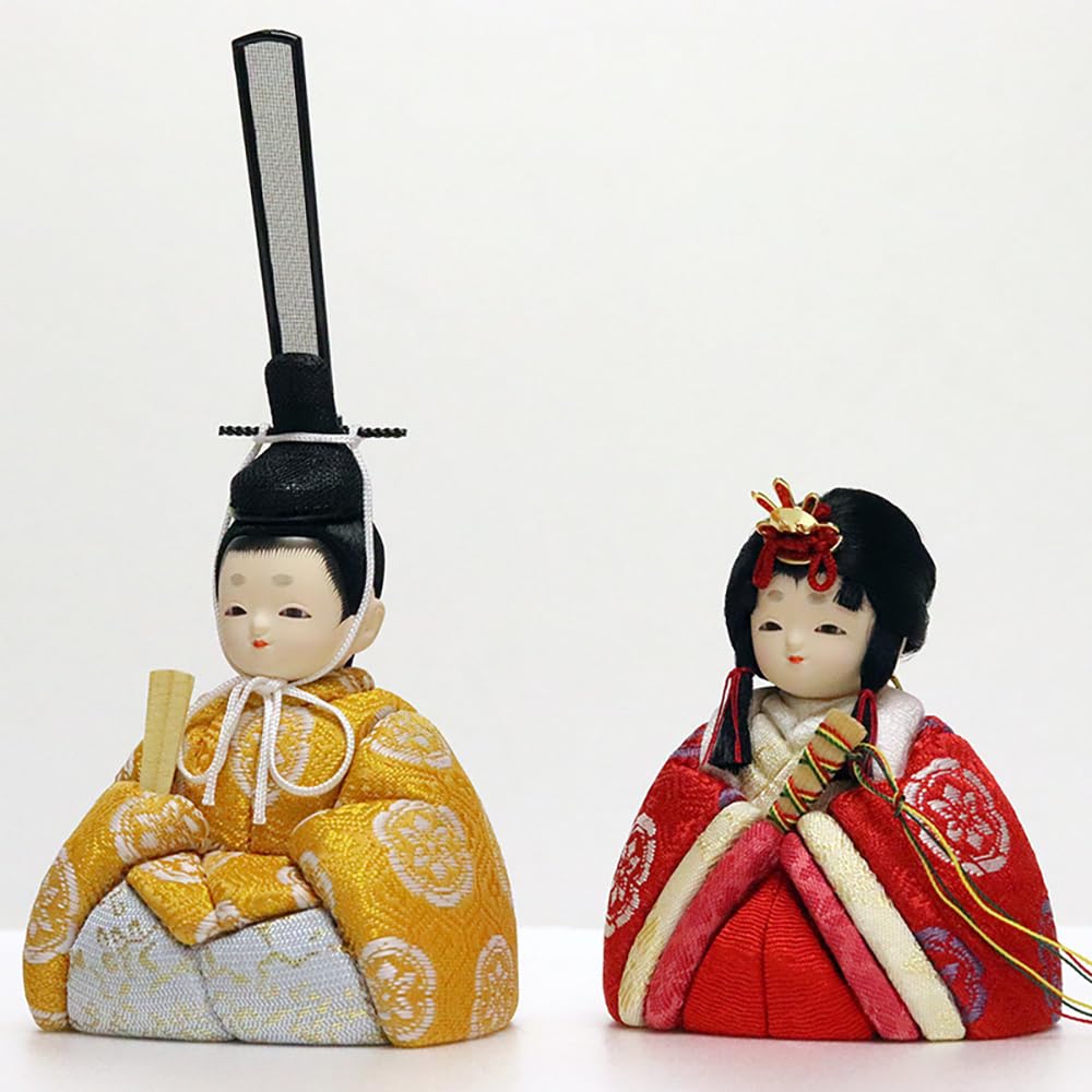Hina Wooden Doll and with Display Round Folding and Doll, "Kotohoki" "Kotone" Stand, Tray, Screen, Accessories, Natural, KTH-3202C-S2