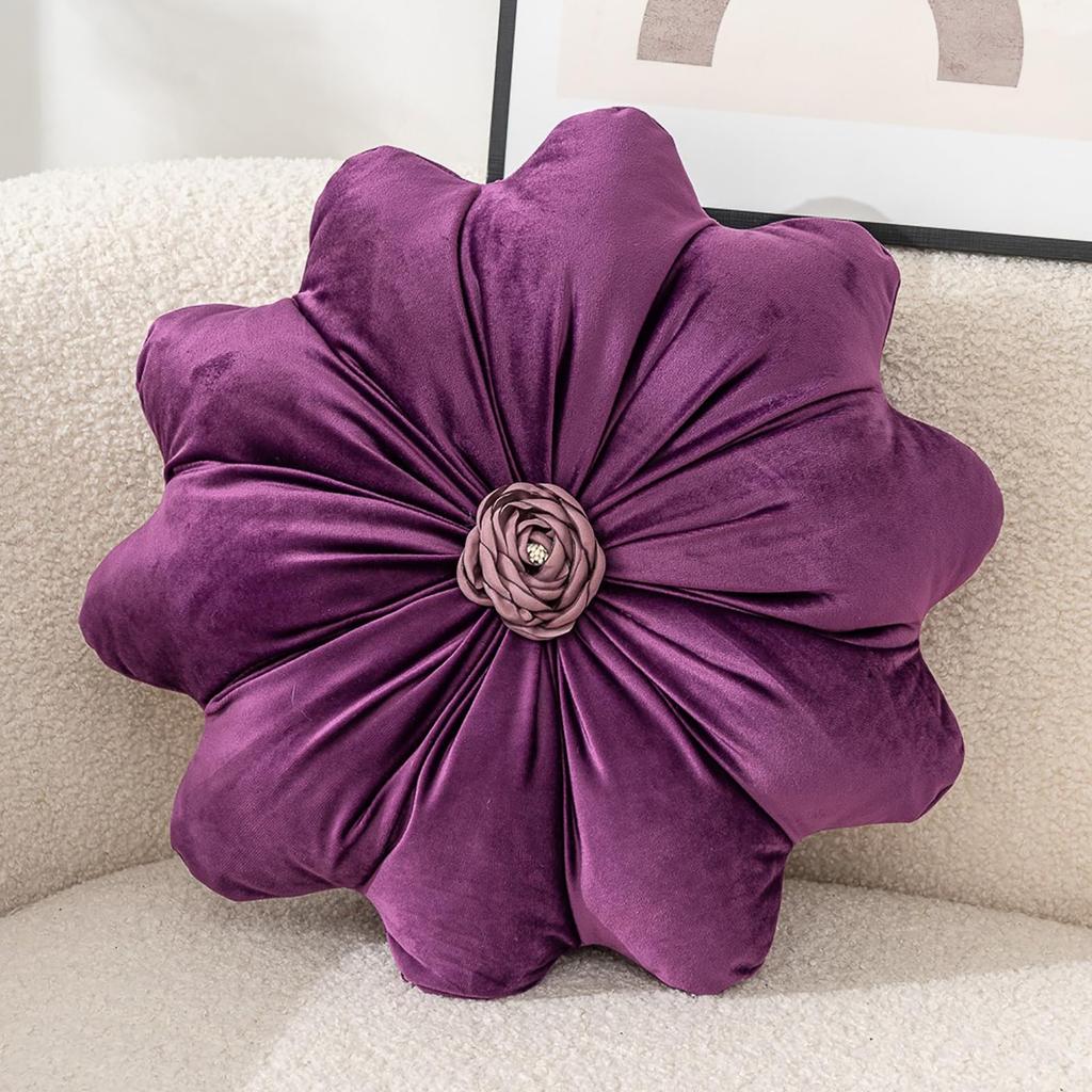 Sunflower Shaped Decorative Throw Pillow Flower Design Cushion Soft Plush Fabric for Sofa Bedroom Living Room Minimalist Style