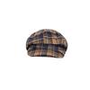 25 Early Autumn New Plaid Sweet and Cool High-quality Octagonal Hat Women's Big Head Circumference Showing Face Small Newsboy Hat