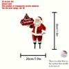 1Pcs Santa Claus Garden Indoor and Outdoor 2D Acrylic Merry Christmas Sign Decor Wear Plug in Christmas Garden Flags for Outside