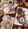 Retro Wall Clock & Journal Sticker Pack: 10 Sheets of Creative Vintage Time Scale Designs