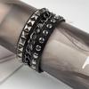 European American Punk Style Multi-layer Bracelet with Square and Round Rivets